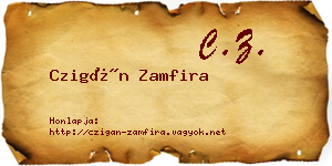 Czigán Zamfira névjegykártya